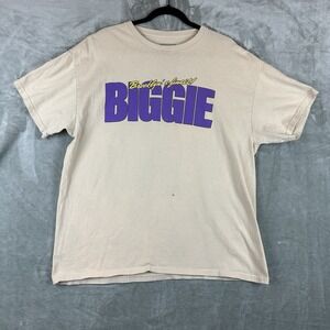 Biggie Brooklyn's Finest Graphic T-Shirt XL Tan Notorious B.I.G. 90's Hip Hop